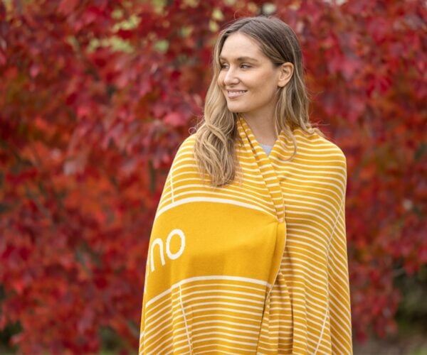 customized blanket with name yellow outdoor