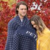 customized blankets navy and yellow