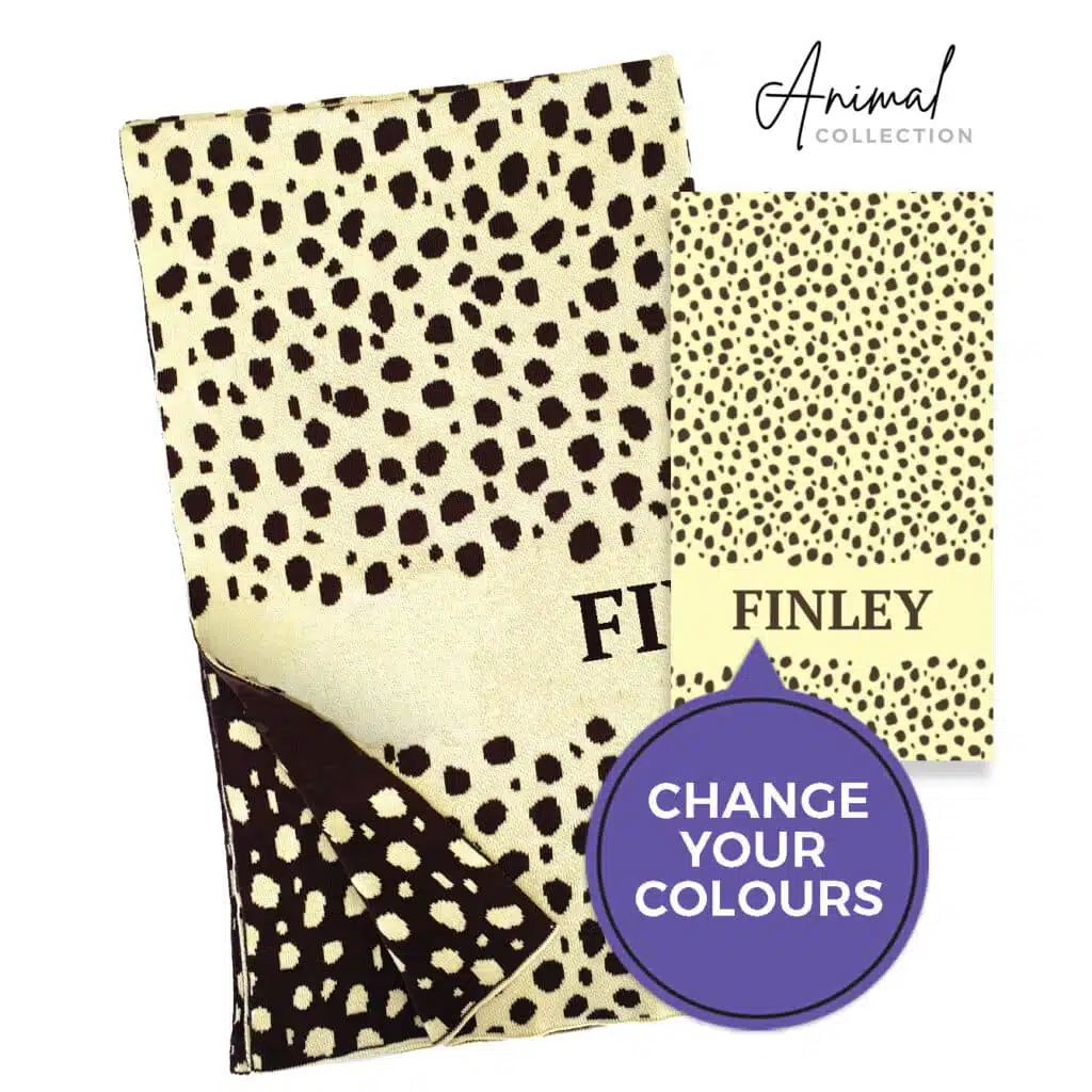 Cheetah Name Blanket
