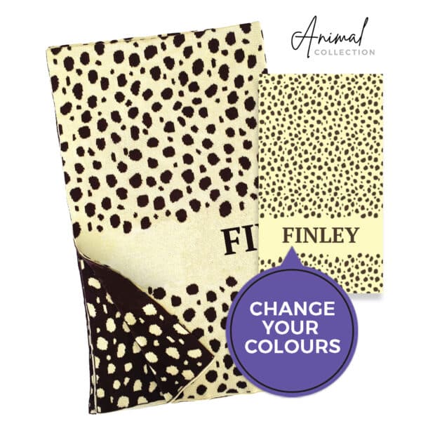 Cheetah Name Blanket