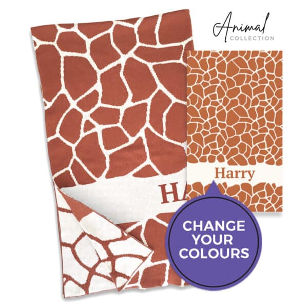 Giraffe Name Blanket