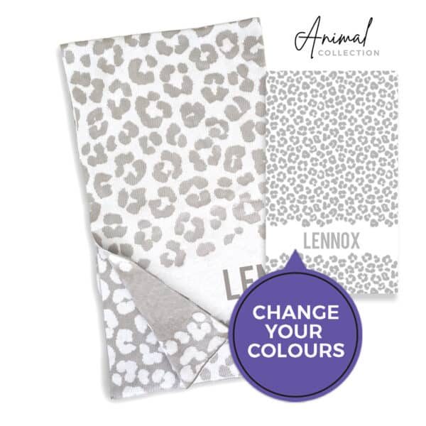 Leopard Name Blanket