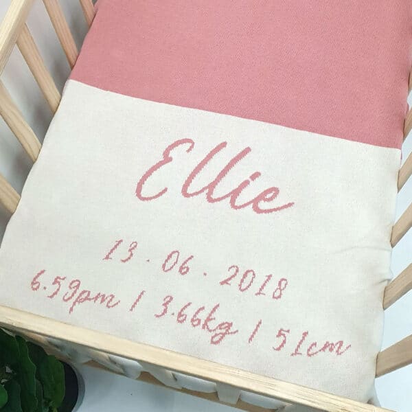 Birth Details Blanket