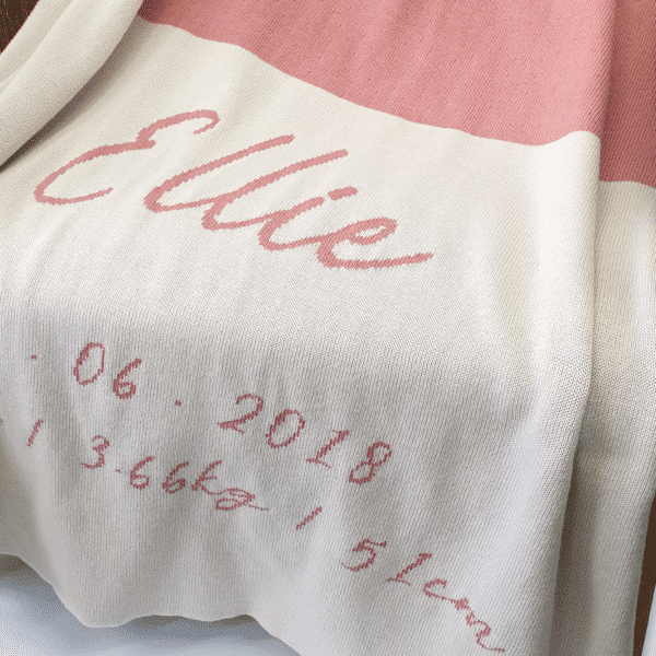 Birth Details Blanket