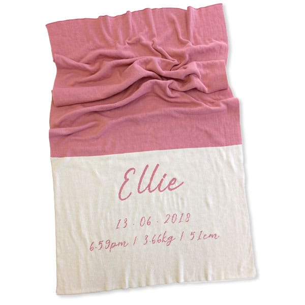 Birth Details Blanket