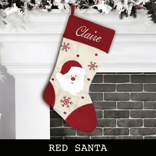 Red Santa Christmas Stocking Red Santa Christmas Stocking