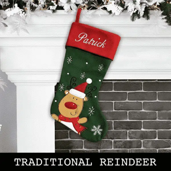 Traditional Reindeer Christmas Stocking Traditional Reindeer Christmas Stocking