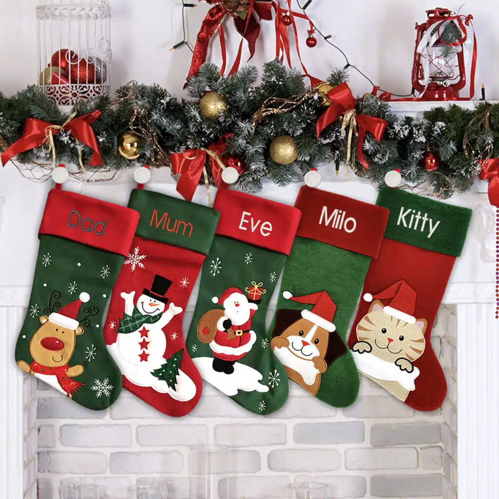 Traditional Cat Christmas Stocking