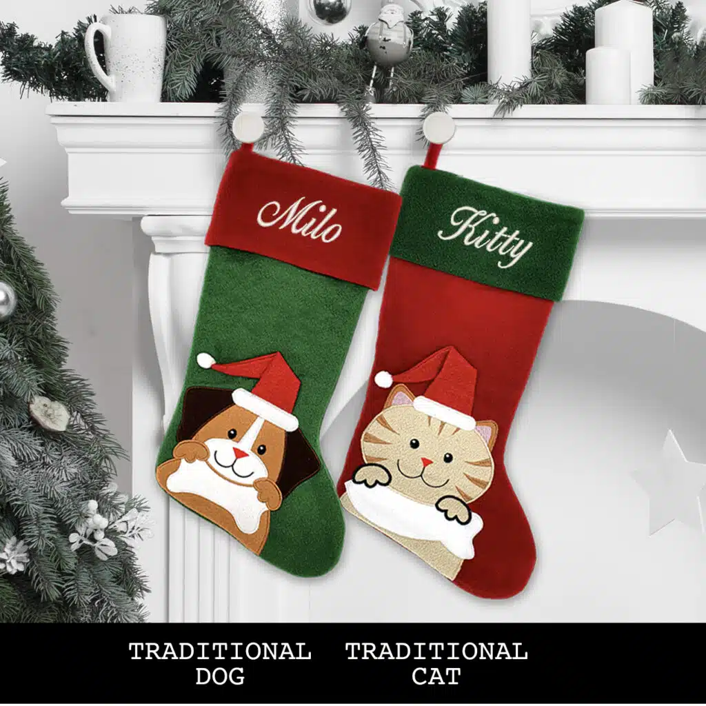 Traditional Cat Christmas Stocking