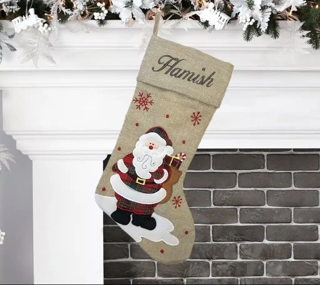 Modern Santa Christmas Stocking