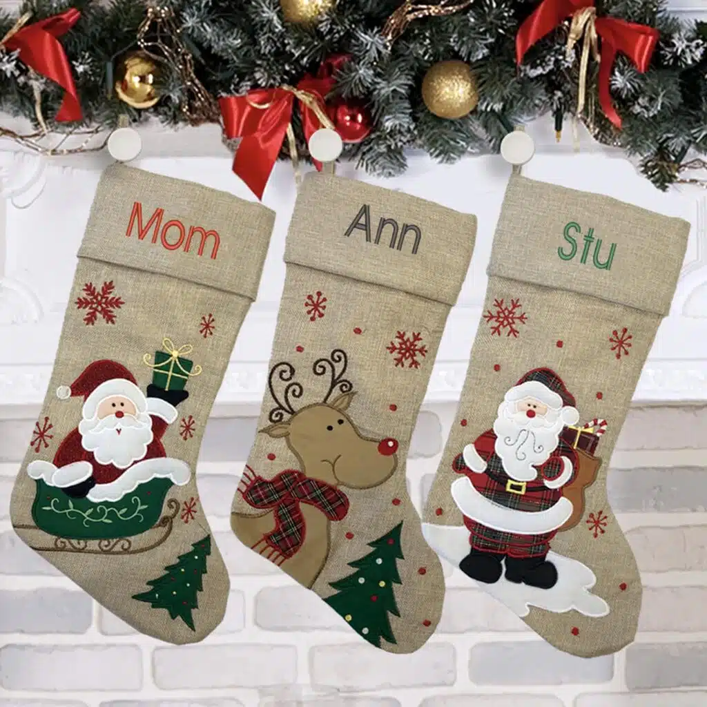 Modern Sleigh Christmas Stocking