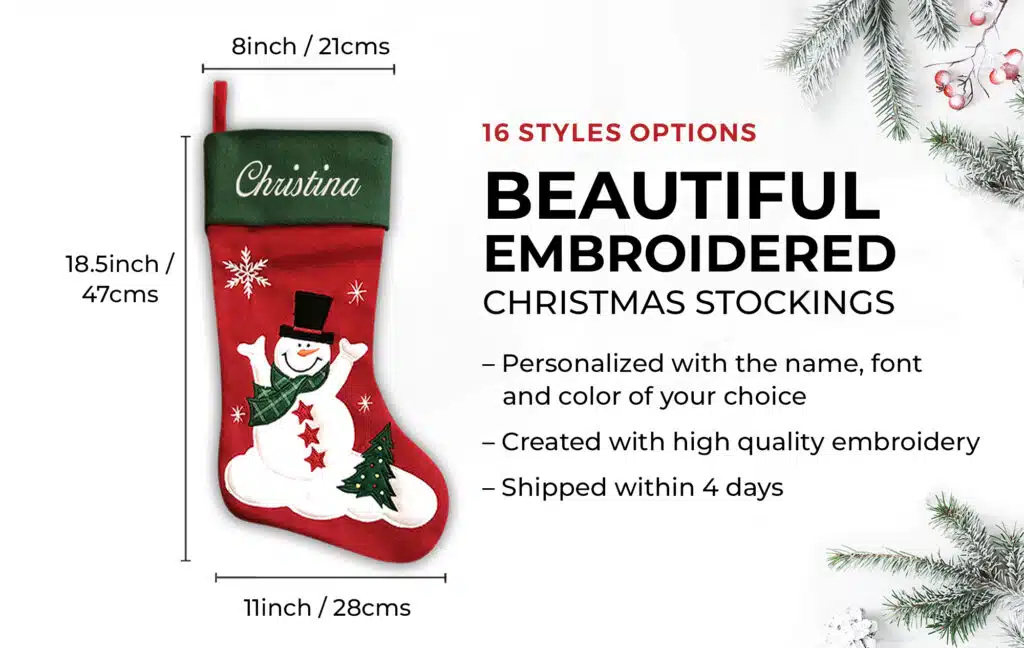 Traditional Cat Christmas Stocking