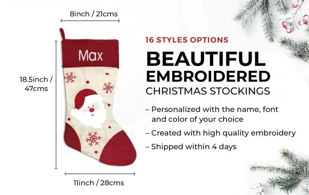 Red Snowman Christmas Stocking