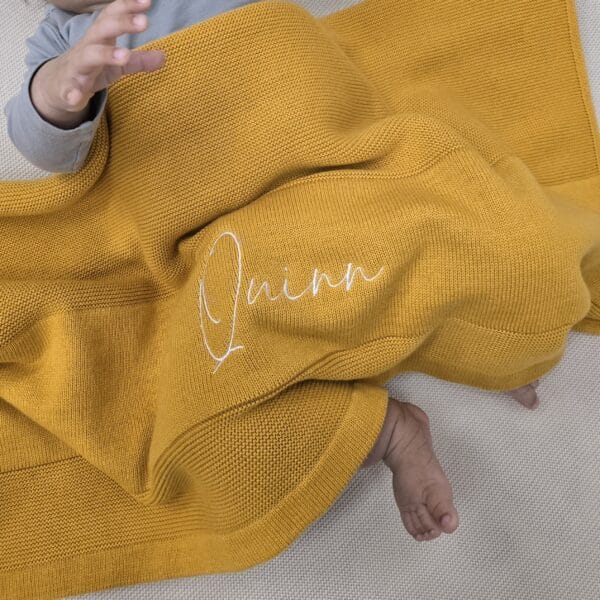 Mustard Baby Blanket