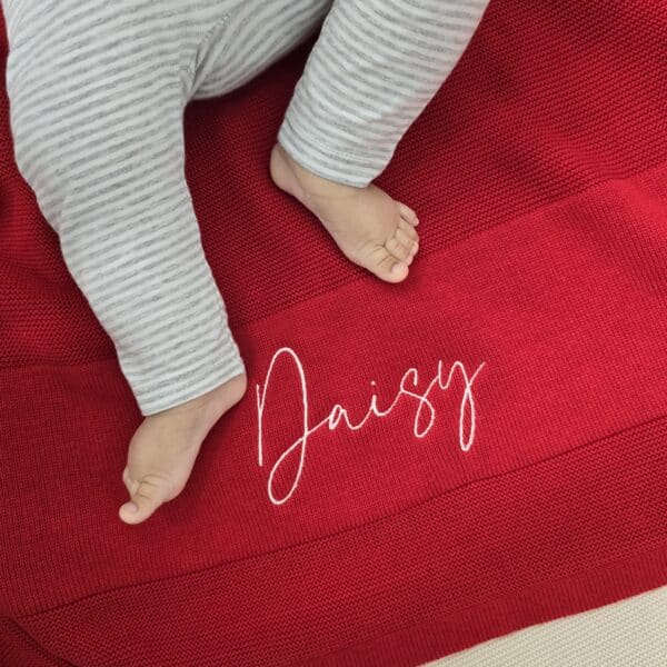 Red Baby Blanket