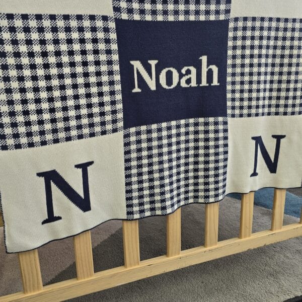Custom Signature Gingham Blanket Custom Signature Gingham Blanket