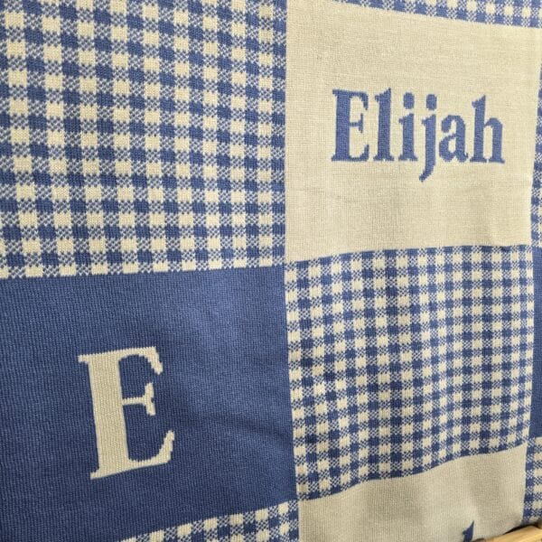 Custom Signature Gingham Blanket Custom Signature Gingham Blanket
