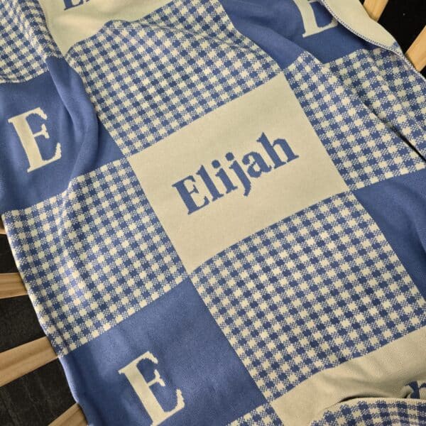 Custom Signature Gingham Blanket Custom Signature Gingham Blanket