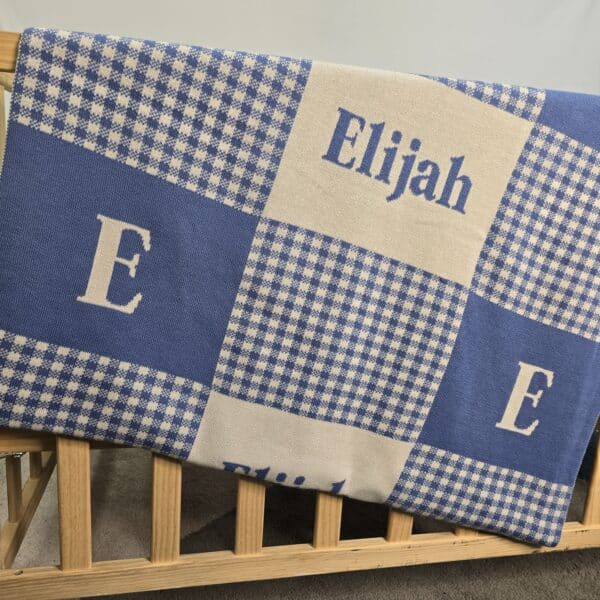 Custom Signature Gingham Blanket Custom Signature Gingham Blanket