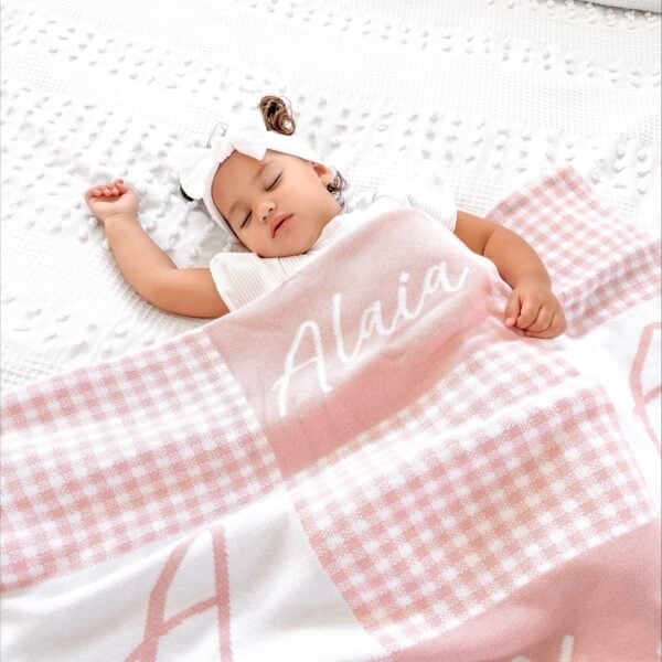 Custom Signature Gingham Blanket