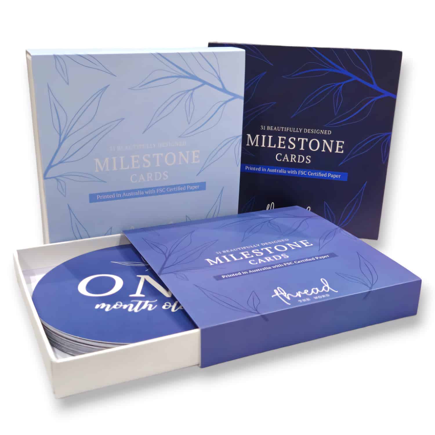 Ice Blue Milestone Cards