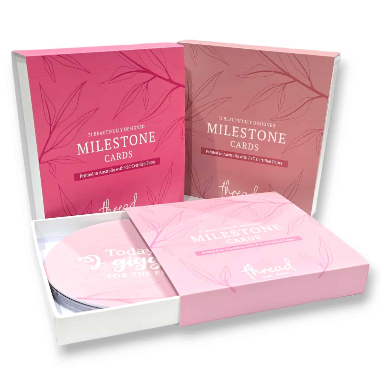 Blush Milestone Cards