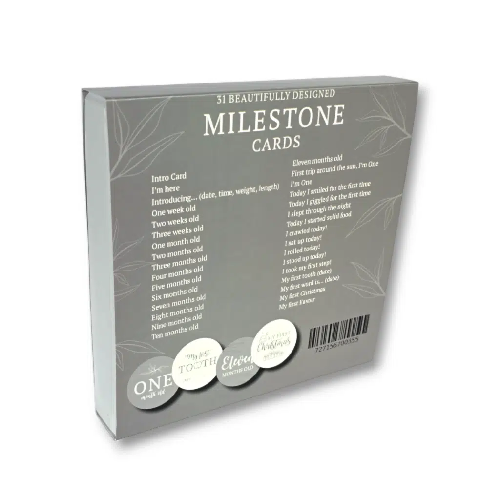 Grey Milestone Cards