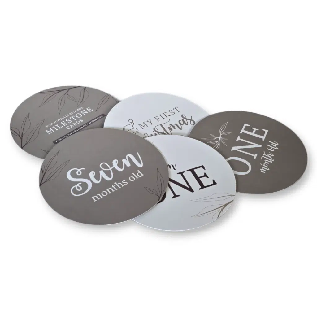 Beige Milestone Cards