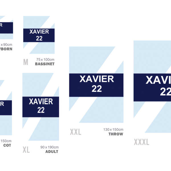 Custom Diagonal Band Jersey Blanket Custom Diagonal Band Jersey Blanket