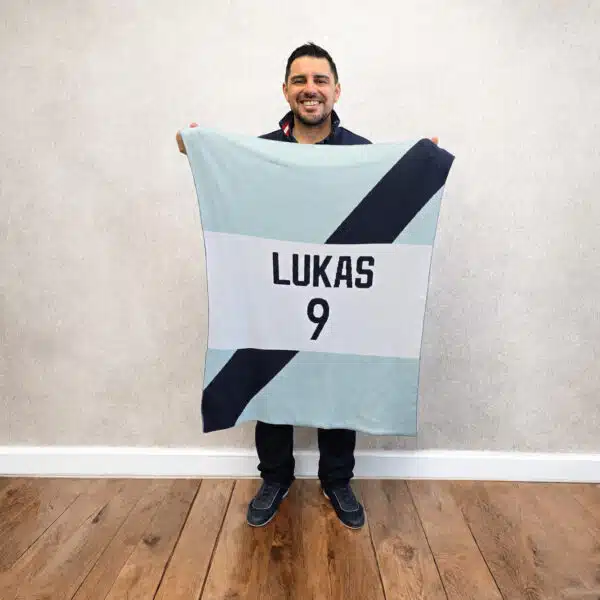 Custom Diagonal Band Jersey Blanket
