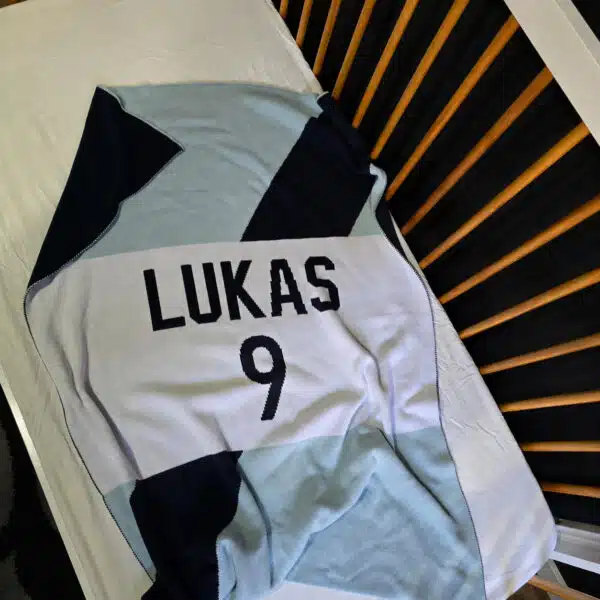 Custom Diagonal Band Jersey Blanket