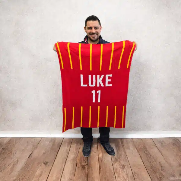 Custom Pinstripe Jersey Blanket