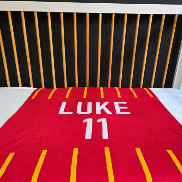 Custom Pinstripe Jersey Blanket