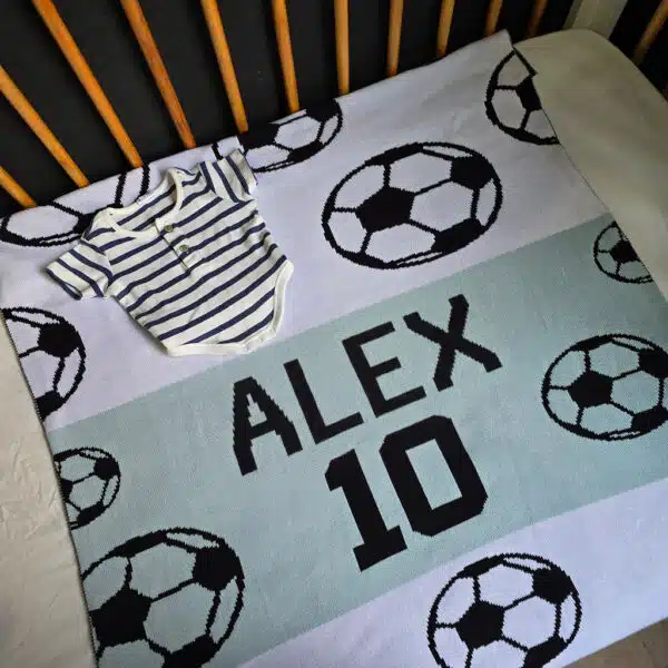 Custom Sports Soccer Ball Blanket