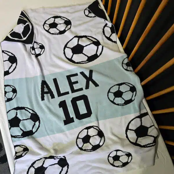 Custom Sports Soccer Ball Blanket