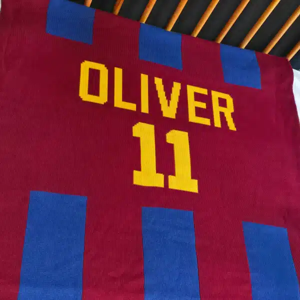 Custom Thick Stripe Jersey Blanket