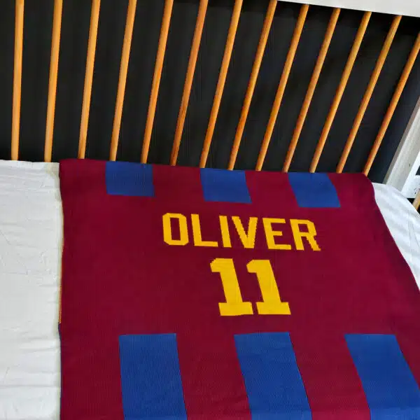 Custom Thick Stripe Jersey Blanket