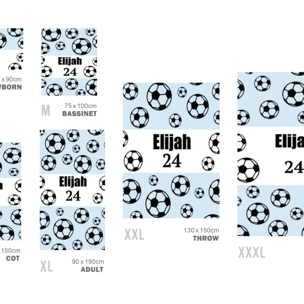 Custom Sports Soccer Ball Blanket Custom Sports Soccer Ball Blanket