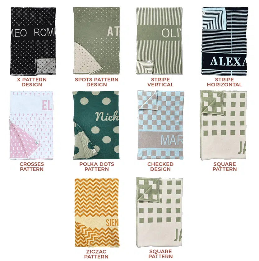 Classic pattern personalized blankets