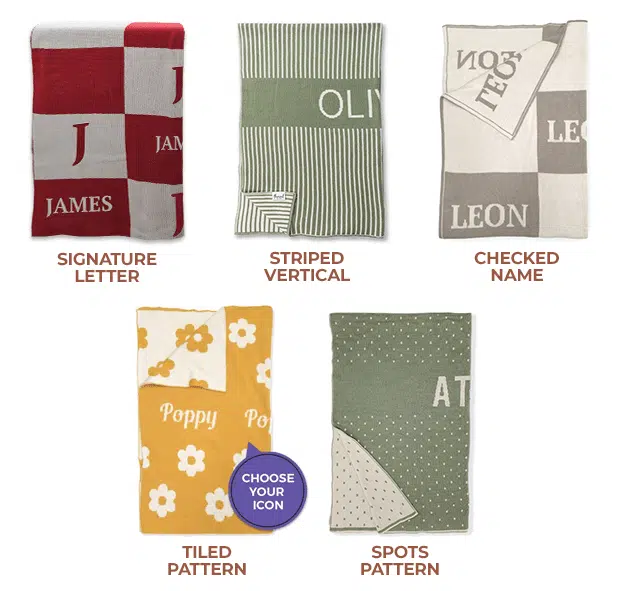 Popular personalized blanket designs