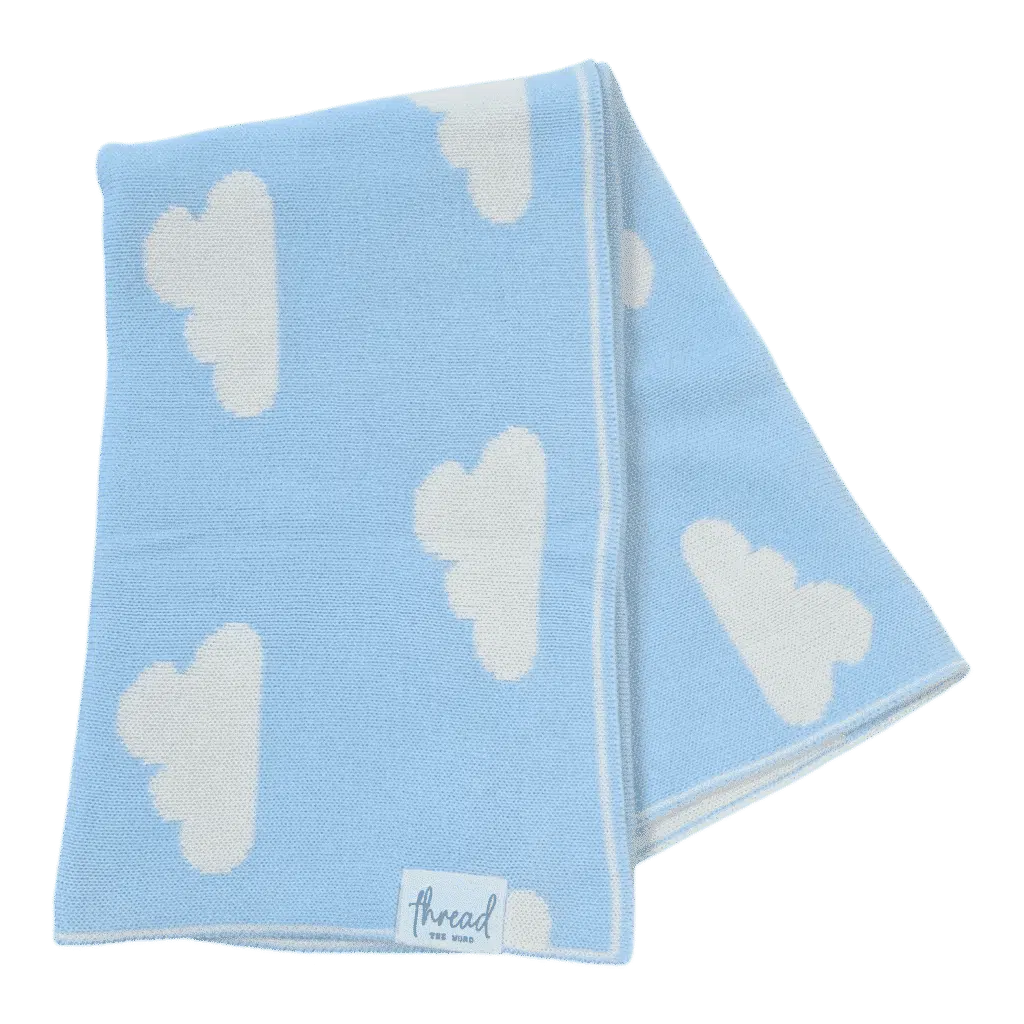 Preemie Blanket - Baby Blue Cloud