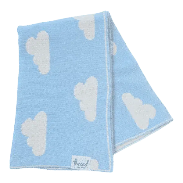 Preemie Blanket - Baby Blue Cloud