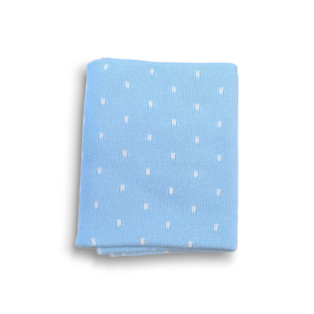 Preemie Blanket - Baby Blue Spots