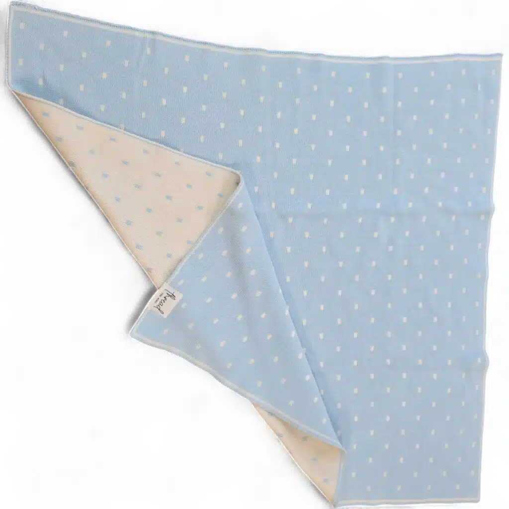 Preemie Blanket - Baby Blue Spots
