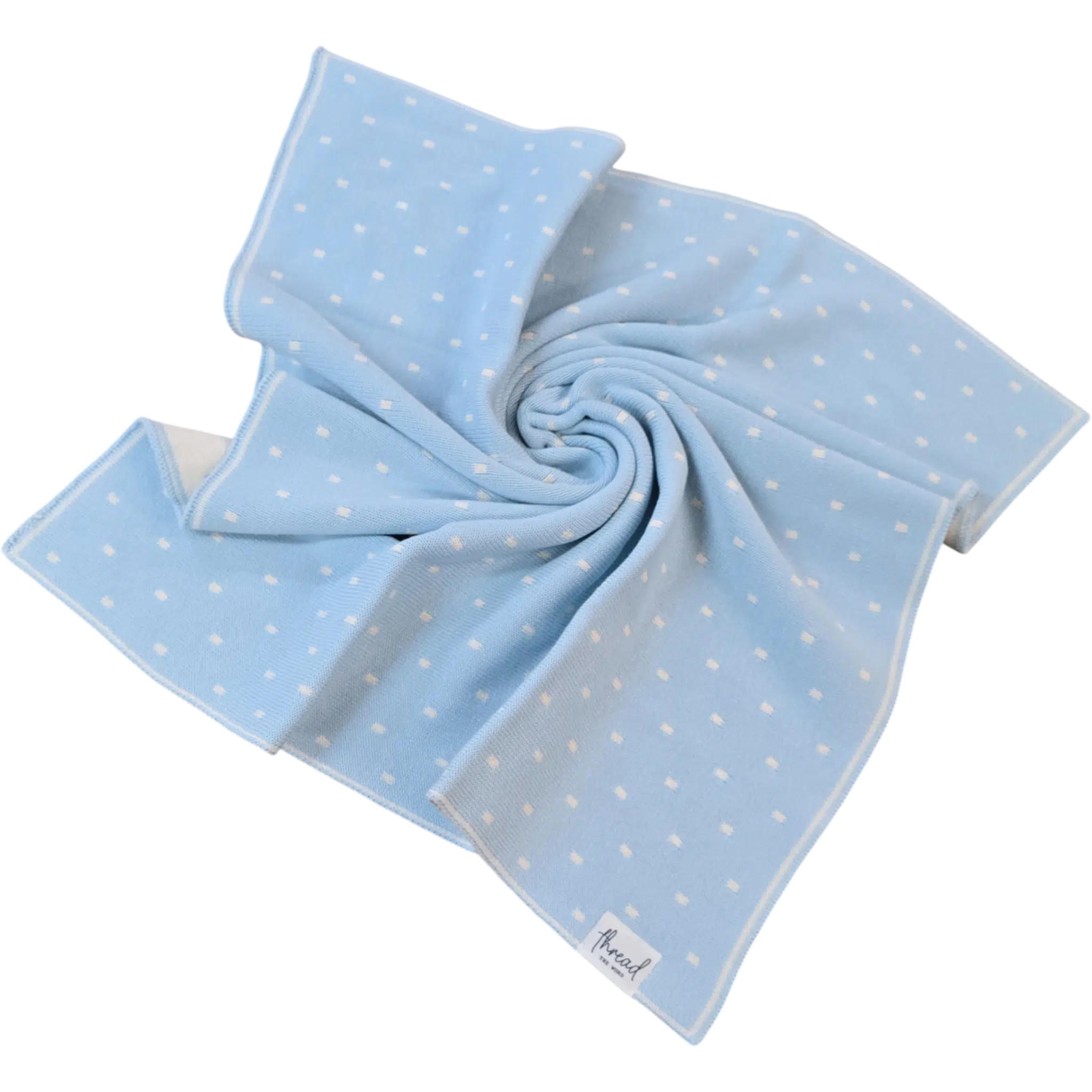 Preemie Blanket – Baby Blue Spots