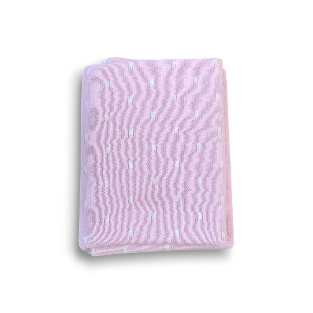 Preemie Blanket - Baby Pink Spots