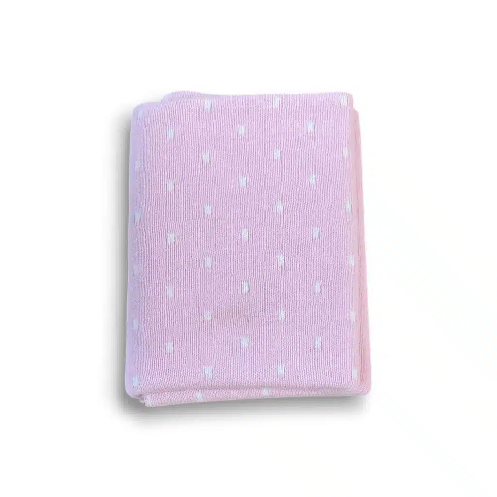 Preemie Blanket - Baby Pink Spots