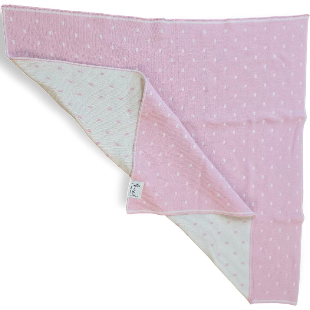 Preemie Blanket - Baby Pink Spots