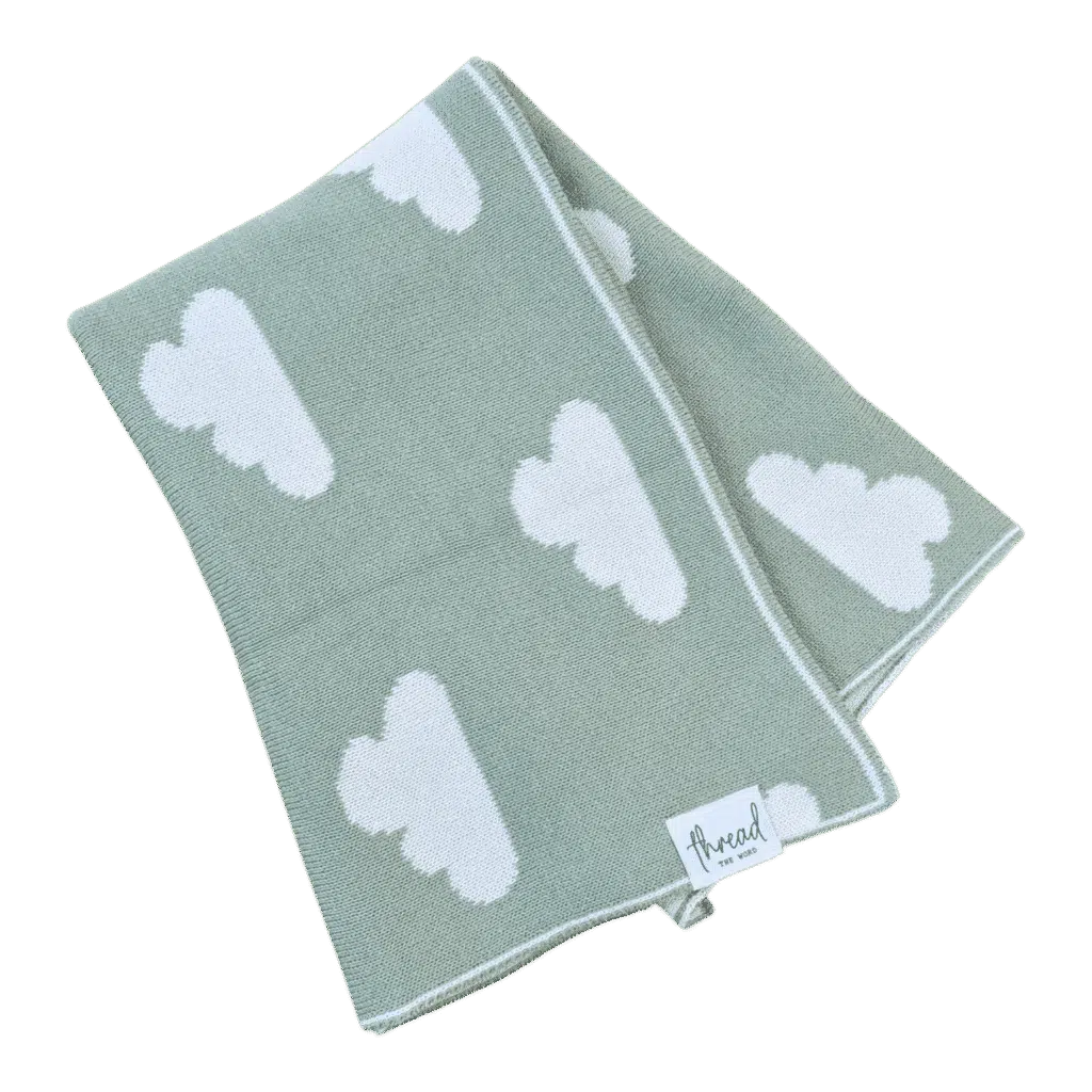 Preemie Blanket - Sage Cloud