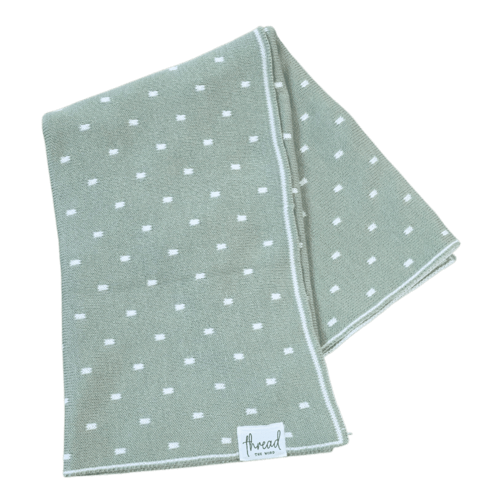 Preemie Blanket - Sage Spots